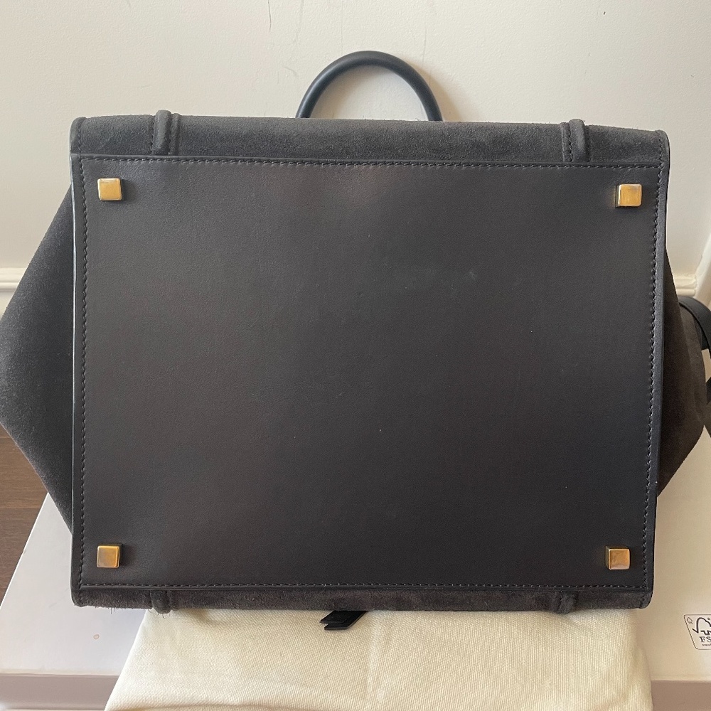 SOLD 1050 Celine Phantom Bag Blue Suede Leather Medium - Picture 3 of 8
